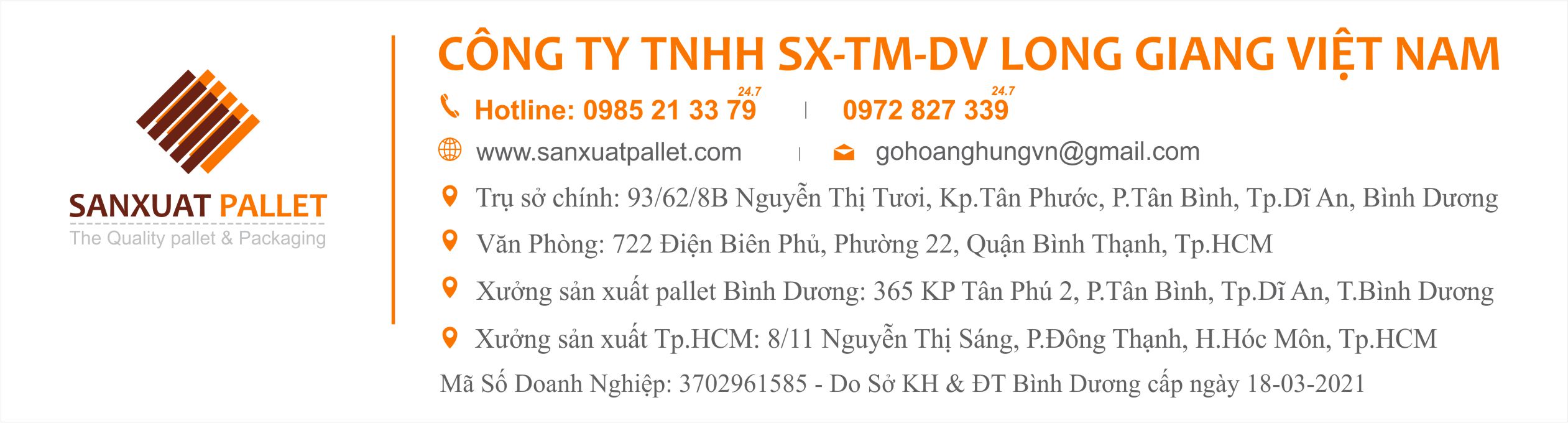Long Giang Việt Nam – Gỗ pallet giá rẻ ở TPHCM